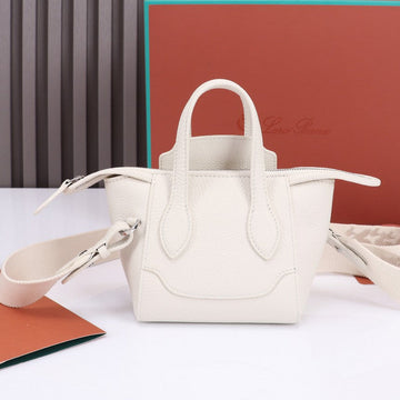 Nano Smile Bag 18 In White Calfskin