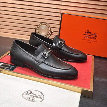 Hm Horsebit Loafer Black Calfskin