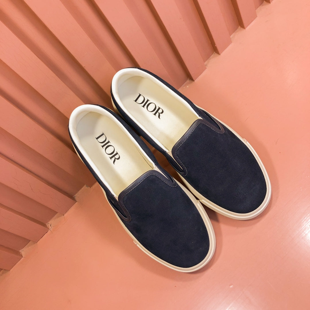CD B101 Diamond Loafer Denim Color Suede