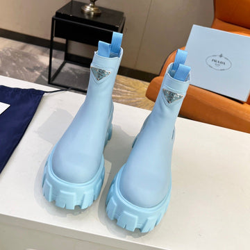 Pra Monolith Brushed Booties 55 Sky Calfskin