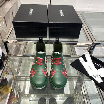 CC Rainboots Green With Embossed Logo Rubber 204072