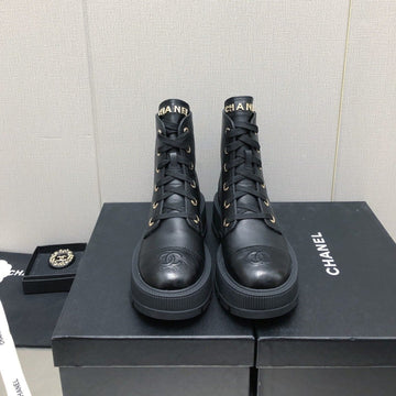 Martin Short Boots Black Lambskin