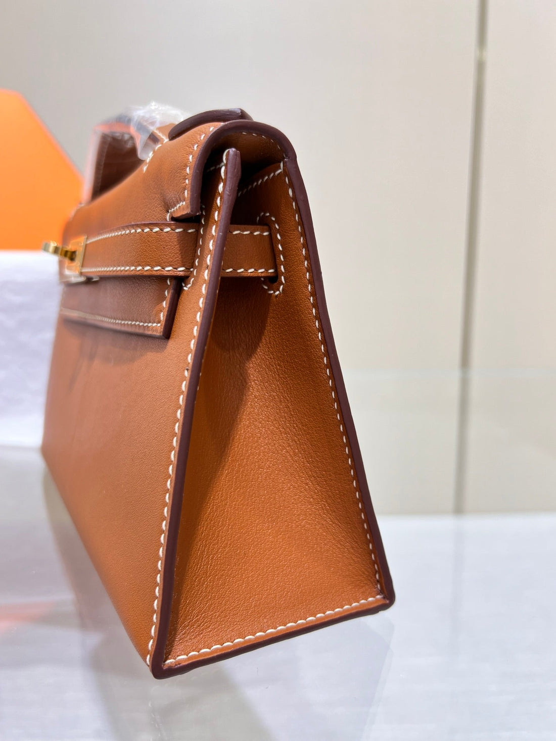 HM Kelly Pochette 22CM Gold Swift Gold Hardware