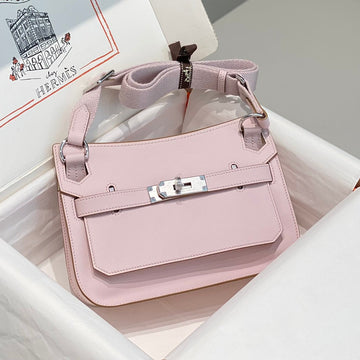 HM Jypsiere Shoulder Bag 23 In Baby Pink Calfskin