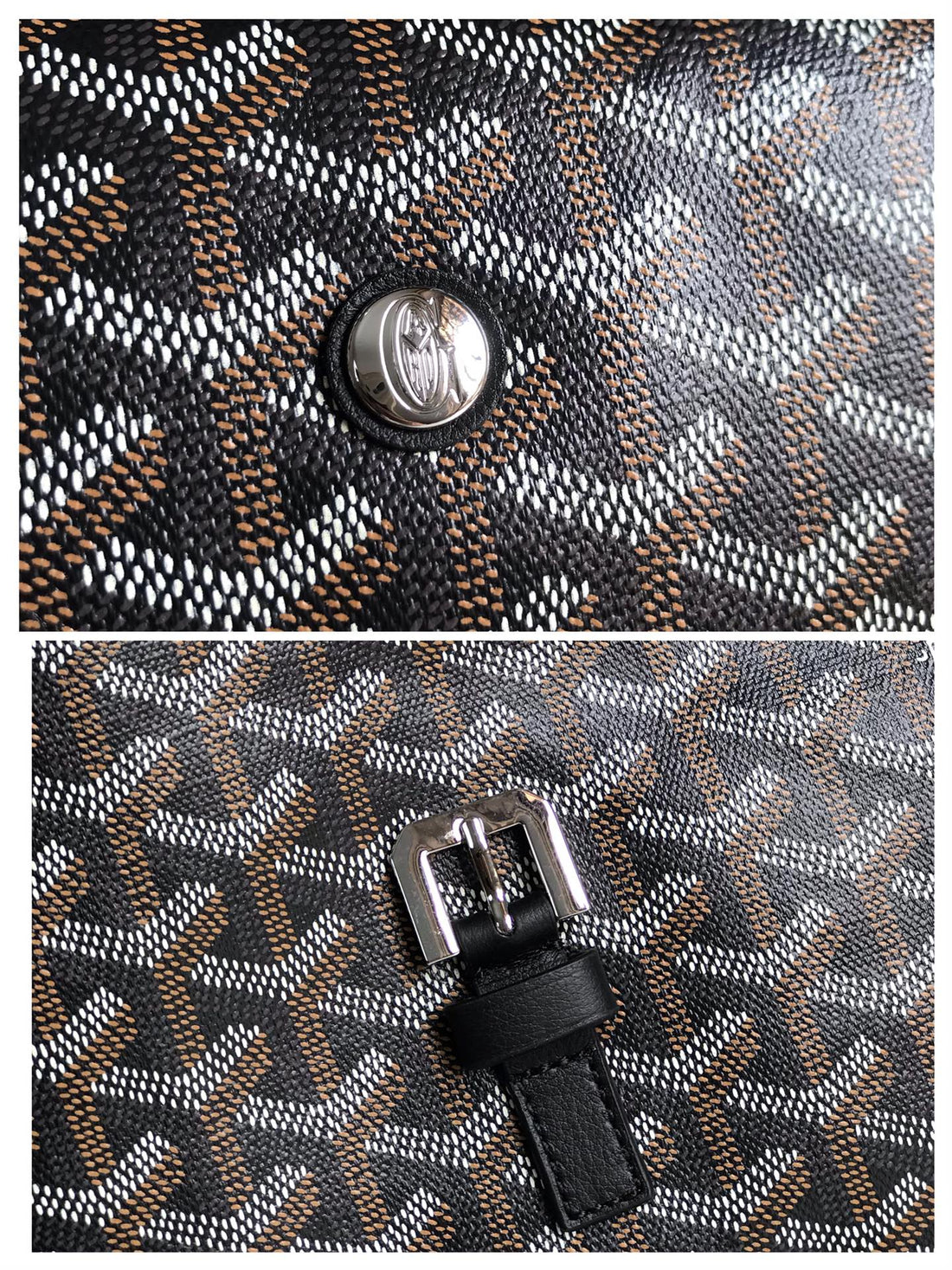 Citadin Messenger Bag 39 In Black Goyardine Canvas
