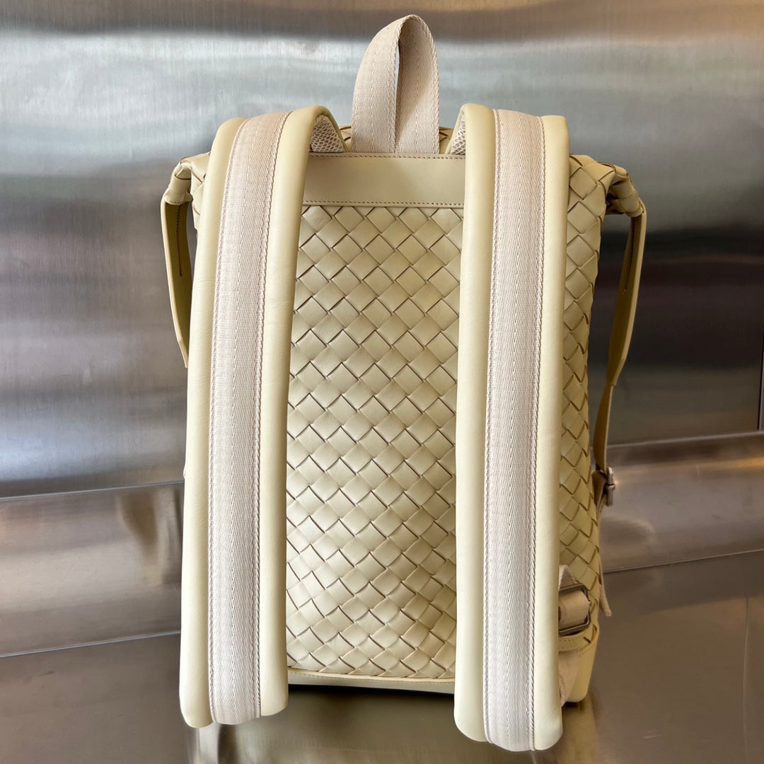 Backpack 42 In Beige Calfskin