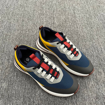 Lp Brunello Sneakers Multi -- Charcoal And Navy Mesh Calfskin