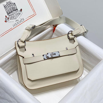 HM Jypsière Mini 23 Cream Calfskin Silver Hardware