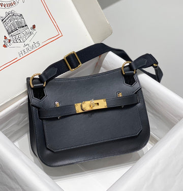 Kelly 23CM Jypsiere Black Leather Crossbody Bag Ghw