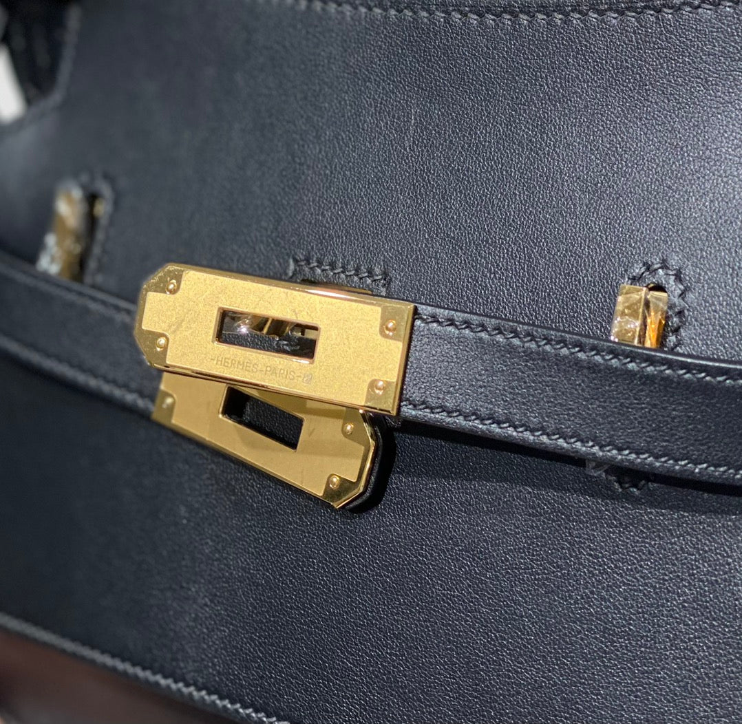 HM Jypsière Mini 23 Black Calfskin Gold Hardware