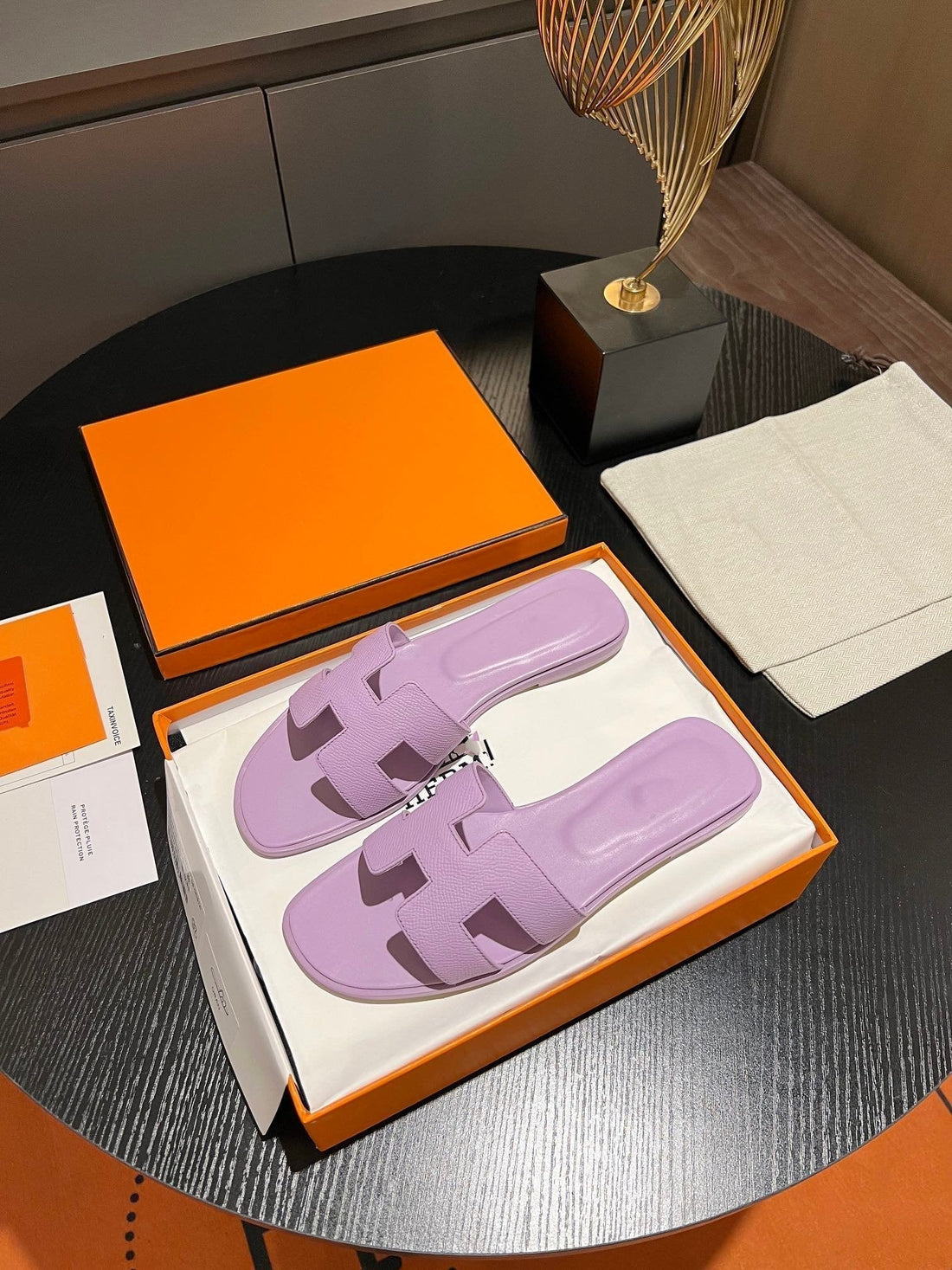 0RAN Sandal Leather Lavender