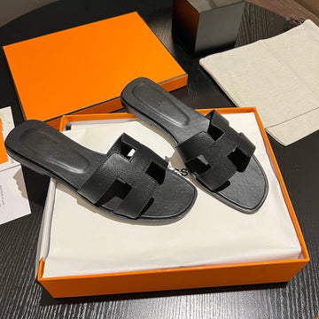 0RAN Sandal Leather Black