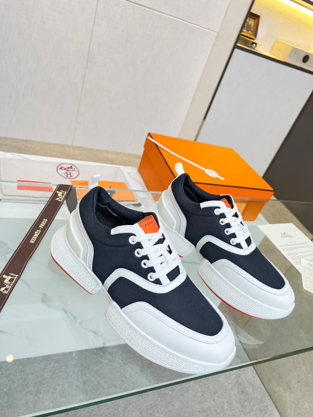 Giga Sneaker Charcoal Blue Calfskin