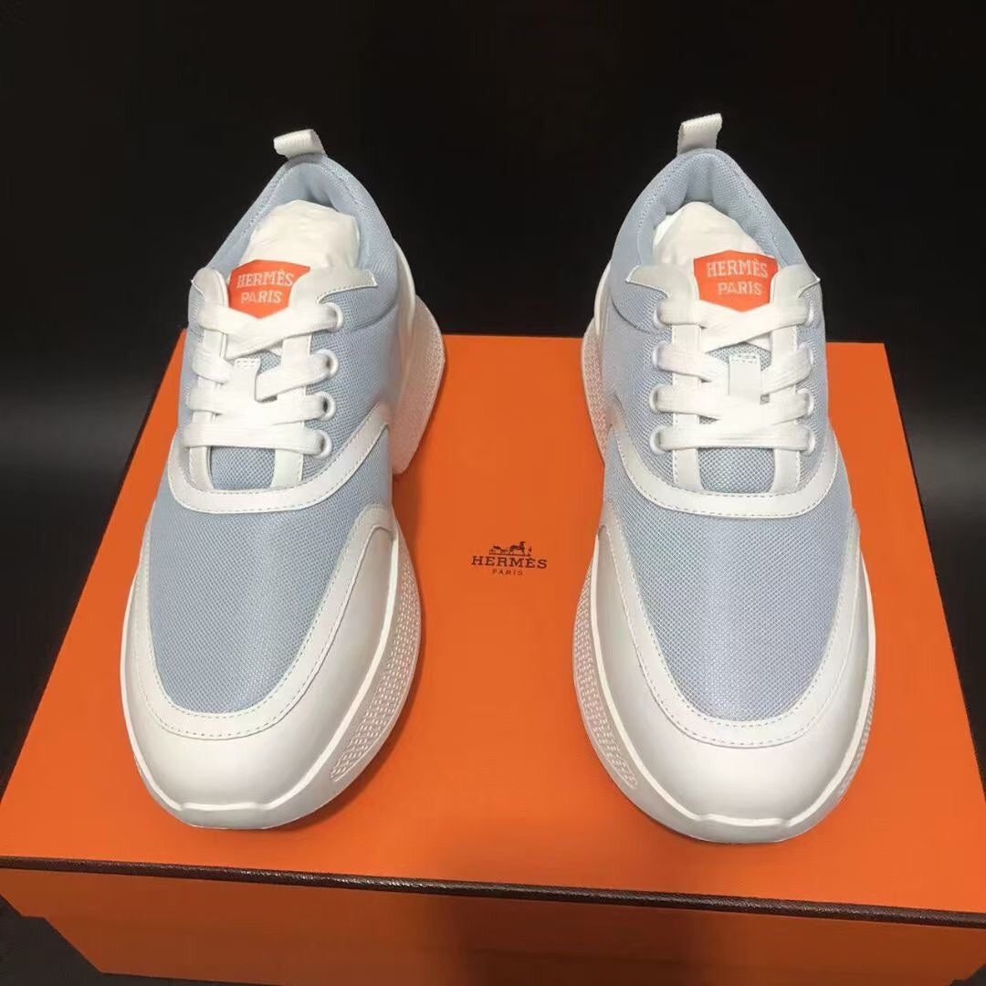 Giga Sneaker Bright Gray Mix White Calfskin