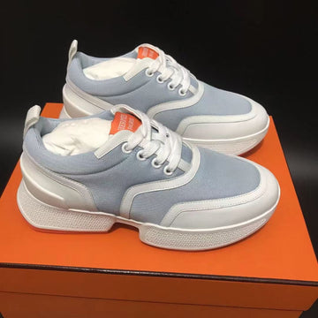Hm Giga 50 Sneaker Baby Blue Canvas White Goatskin Orange