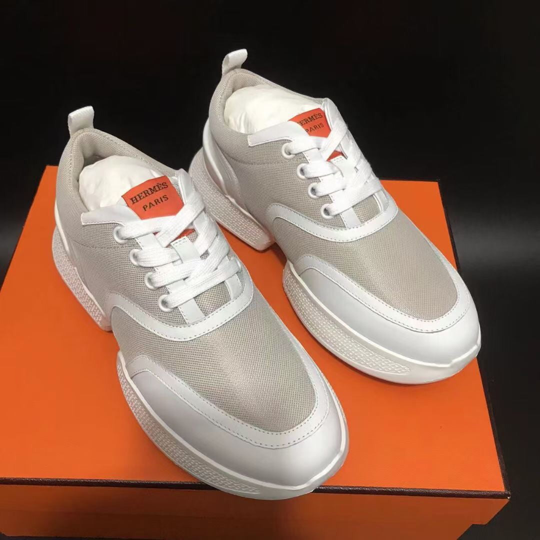 Giga Sneaker Light Gray Mix White Calfskin