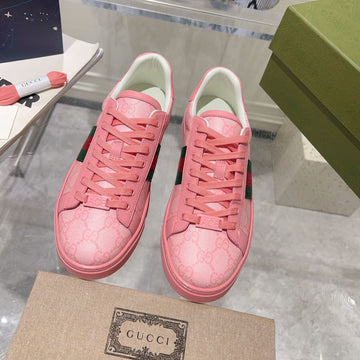 GG Ace GG Supreme Trainer Bright Pink Calfskin