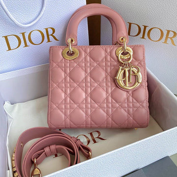 Small Lady 20 Powder Pink Lambskin