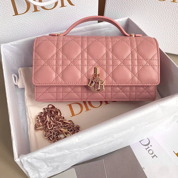 Lady 21 Chain Bag In Hot Pink Lambskin