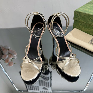 GG 105 Strappy Sandal Metallic Gold Lambskin
