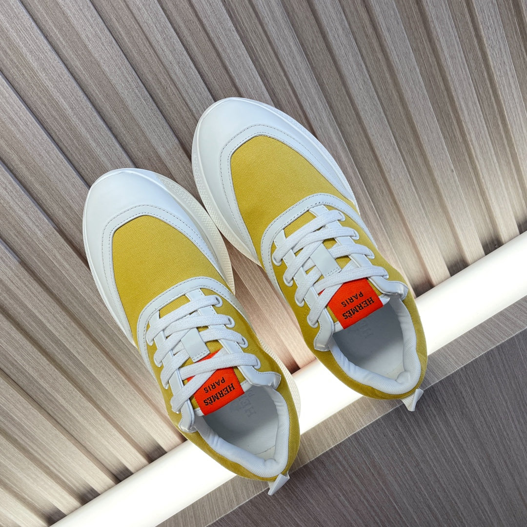 Giga Sneaker Yellow Mix White Calfskin