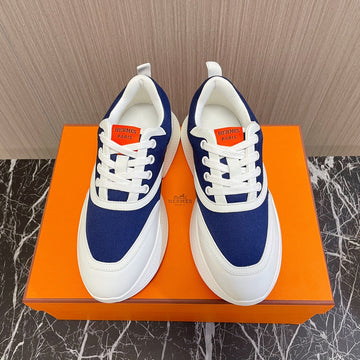 Giga Sneaker Navy Mix White Calfskin