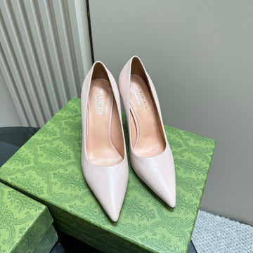 GG 105 Basic High Heel Creamy White Lambskin