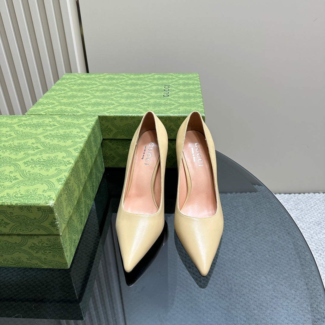 GG 105 Basic High Heel Cream Lambskin