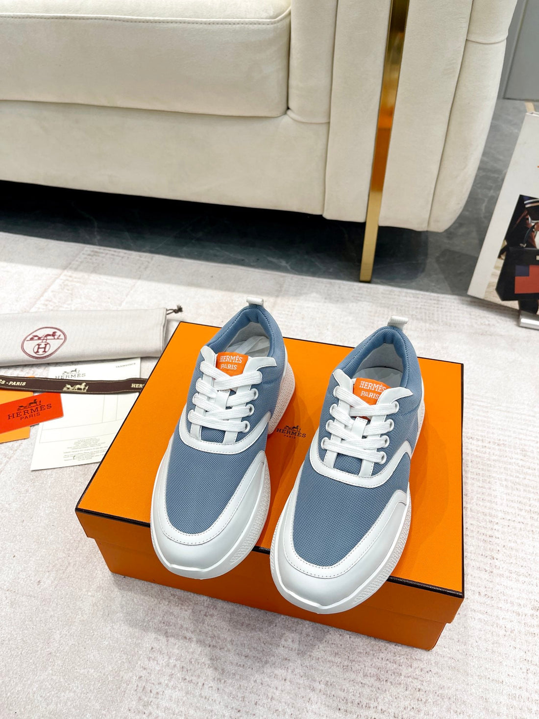 Hm Giga Sneaker Demin Blue Fabric 206293