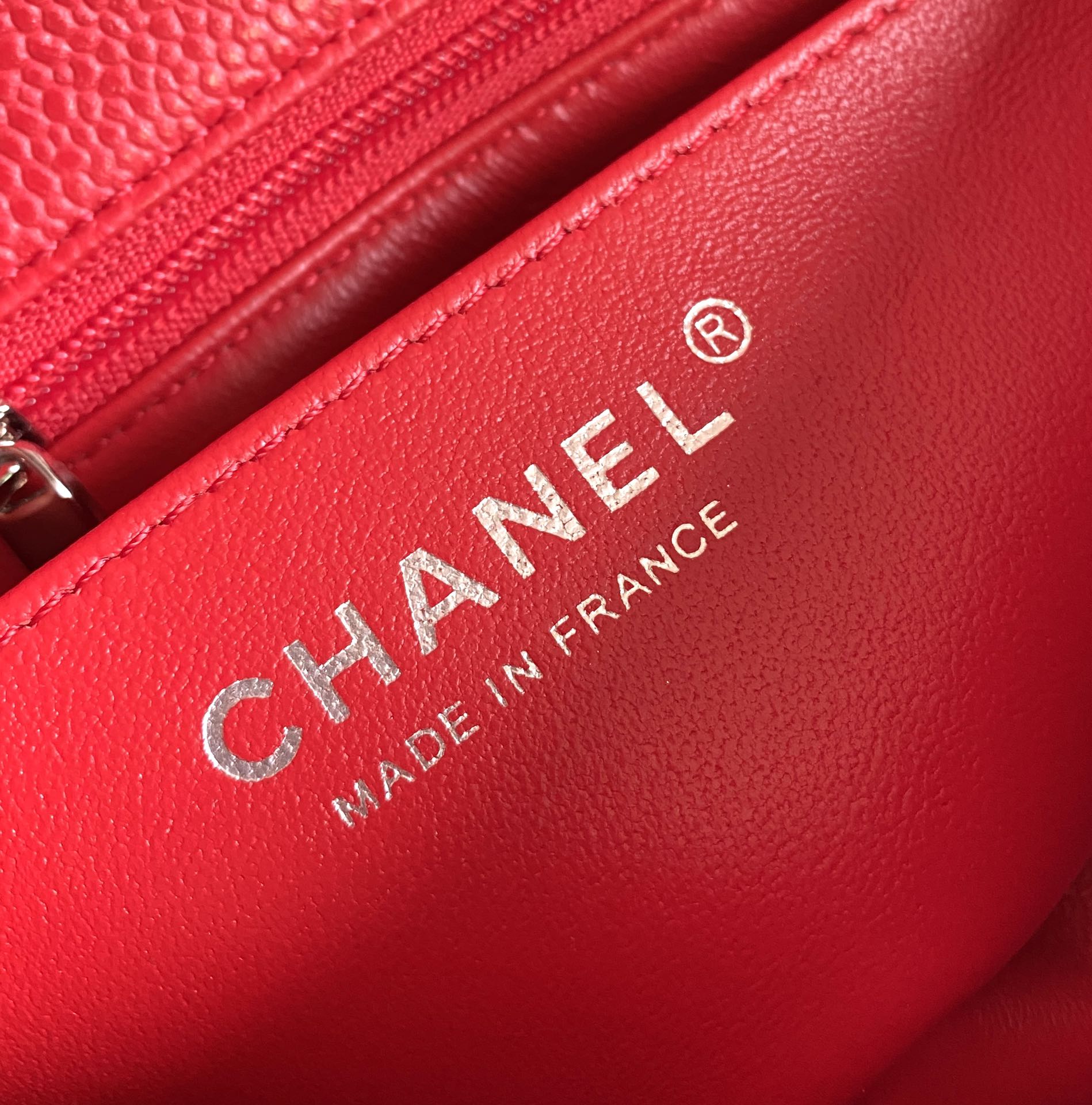 MINI RECTANGLE FLAP BAG 20CM RED CAVIAR SILVER HARDWARE Bags Bible