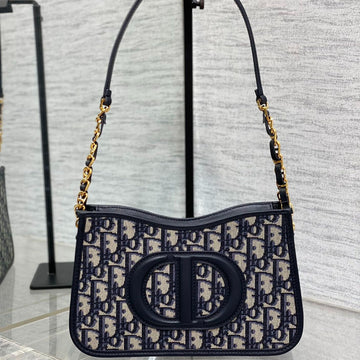 Hobo Signature 23 Bag In Black Beige Pattern Lambskin
