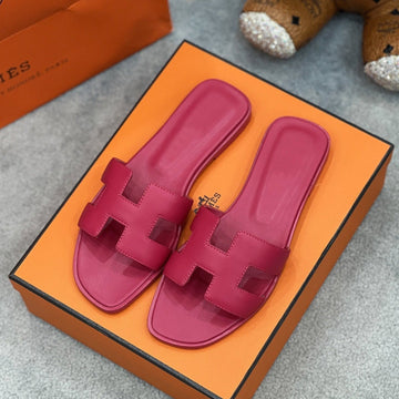 0RAN Sandal Ruby Red Epsom Goatskin