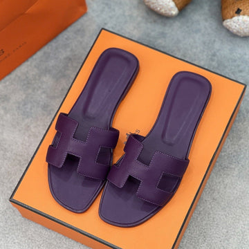 0RAN Sandal Dark Purple Epsom Goatskin