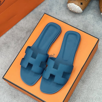 0RAN Sandal Teal Blue Epsom Goatskin