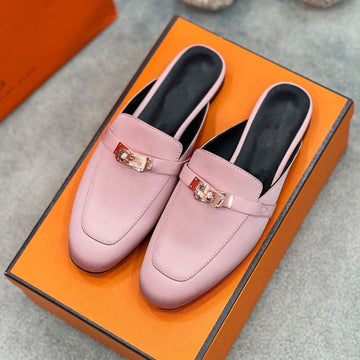 Oz Mule Pink Silk Thick Cloth/Sheepskin