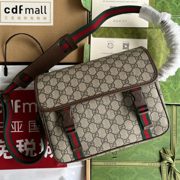 Gucci Bag Brown Mix Beige Canvas 240098