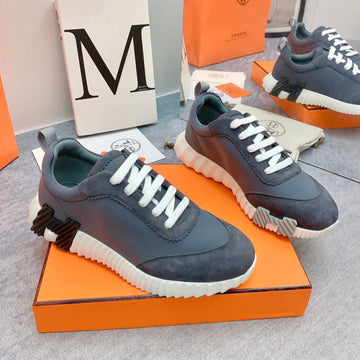 Hm Bouncing Sneaker In Grey Lambskin 106433