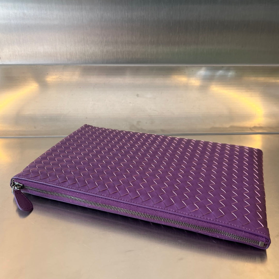 Intrecciato 30 In Purple Violet Lambskin