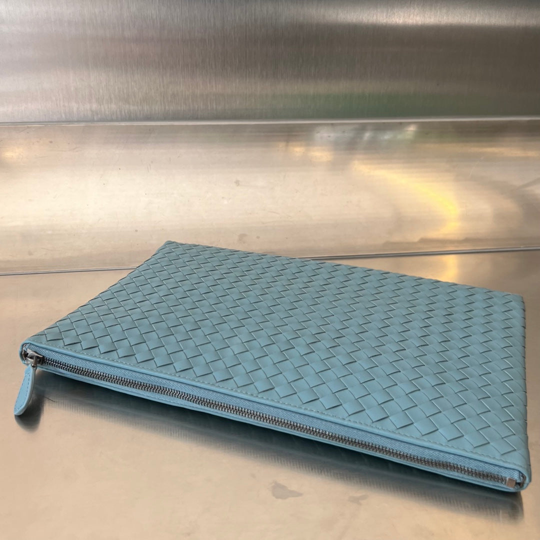 Intrecciato 30 In Sky Blue Lambskin