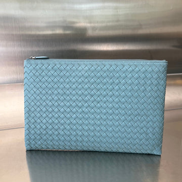Intrecciato 30 In Sky Blue Lambskin