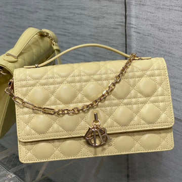 Miss CD Top Handle 24CM Lime Lambskin