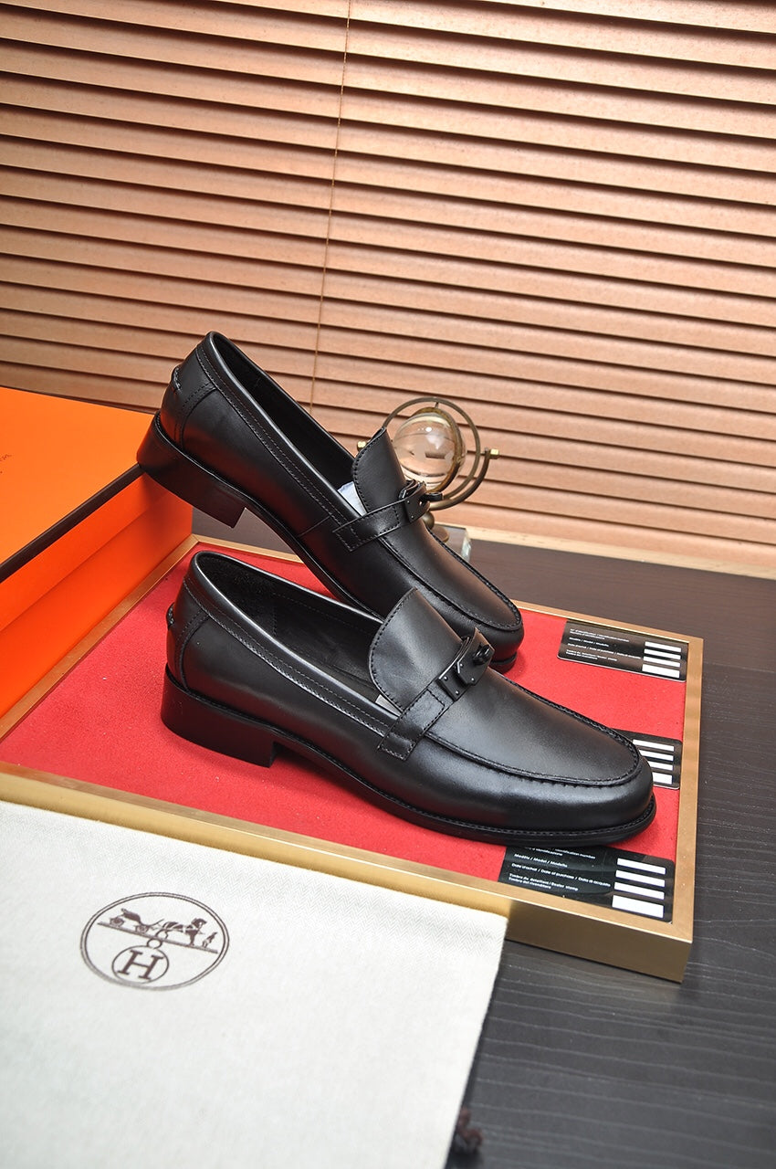 Hm Men's Destin Loafer Black Cowhide 668421