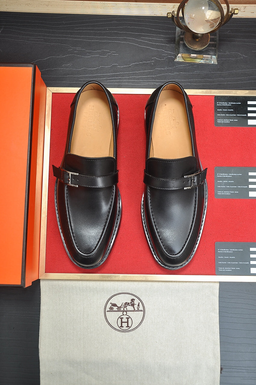 Hm Monterey Loafer Black Calfskin
