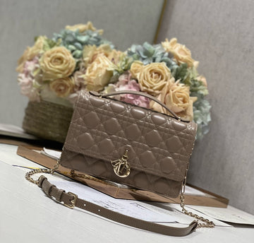 Miss CD 24CM Dark Brown Lambskin