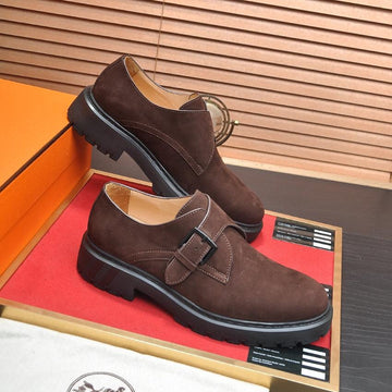 Hm Monk Strap Brown Suede