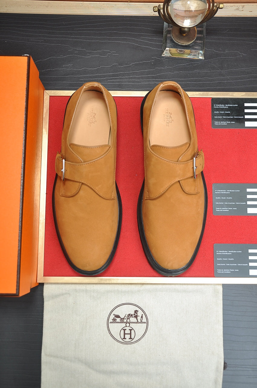 Hm Monk Strap Bronze Suede