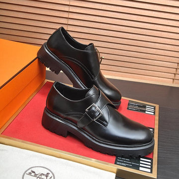 Hm Monk Strap Glossy Black Calfskin