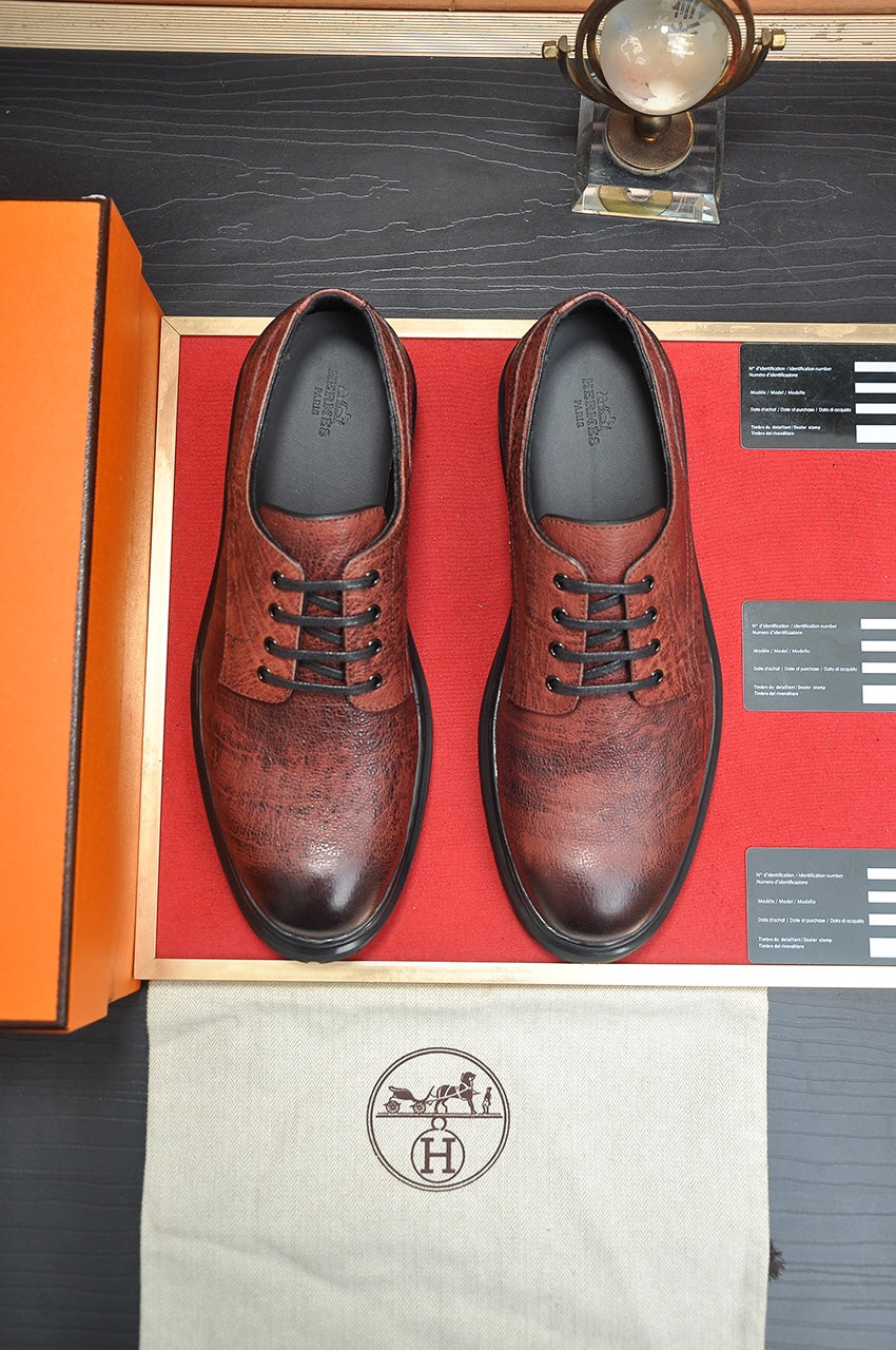 Hm Daniel Tramping Shoe Chestnut Wrinkle Calfskin