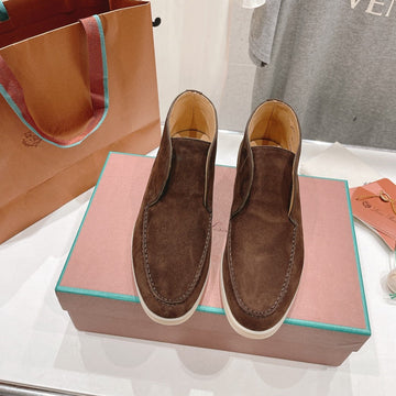 Lp High Top Open Walk Loafers Brown Suede