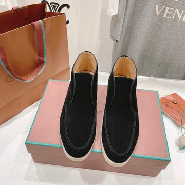 Lp High Top Open Walk Loafers Black Suede